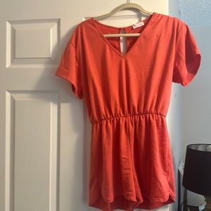 Comfy Coral Romper